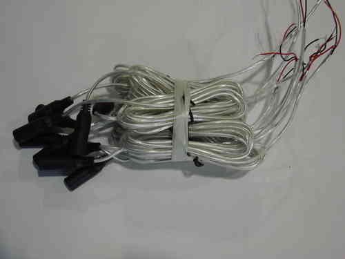Kabel silber 2m  5,5x2,5 mm Kupplung   Pack a  10 stück